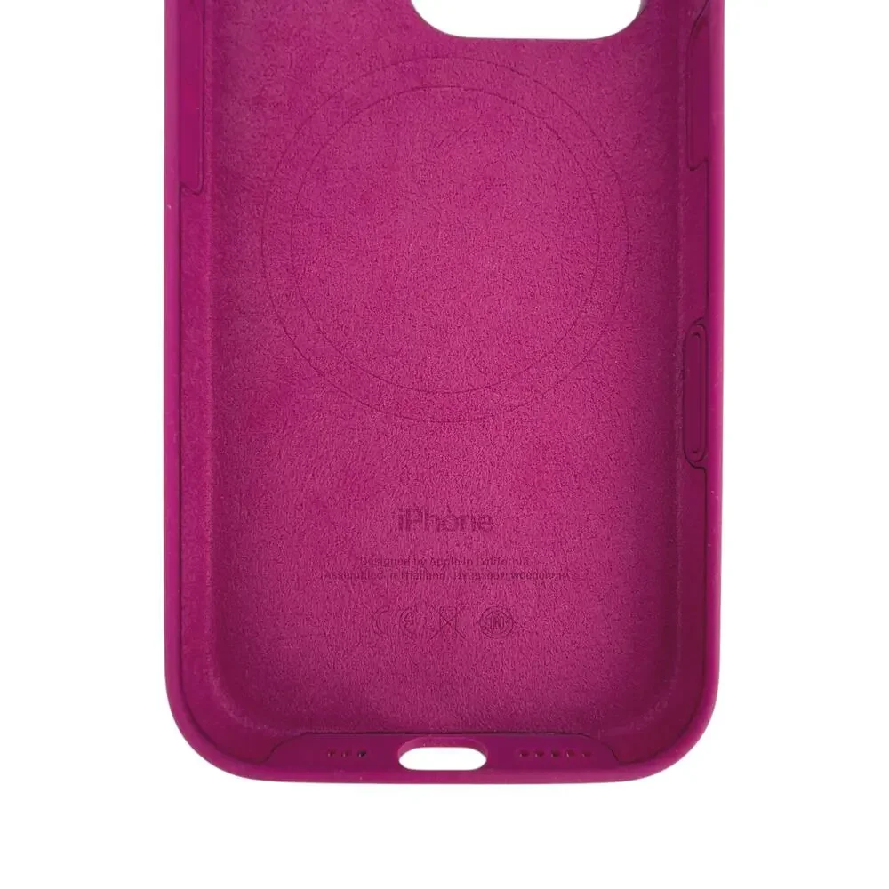 APPLE iPhone 16 Pro Silicone Case with MagSafe in Fuchsia